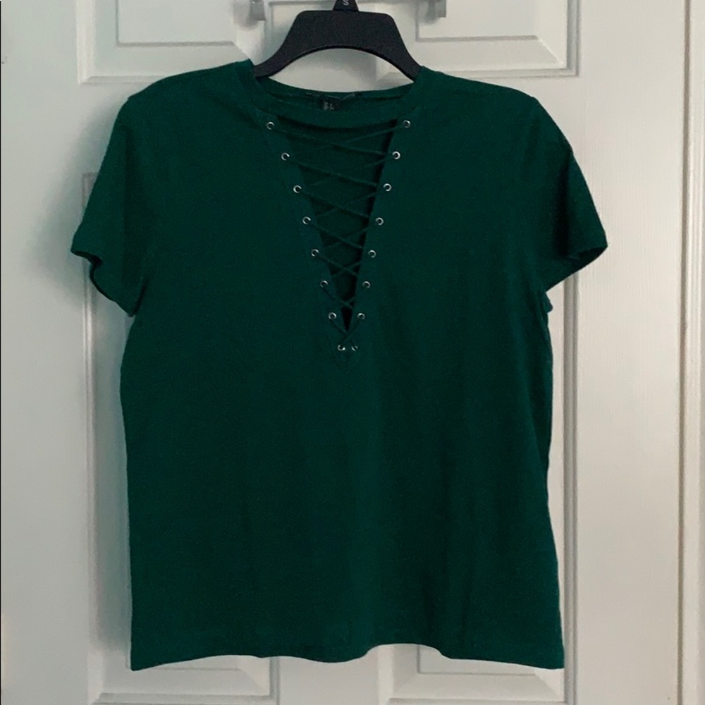 F21 Lace Up Top